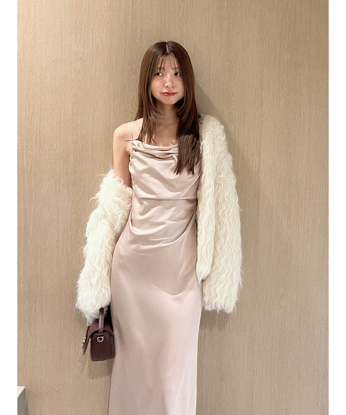 PBEG1 ✴︎完売 SNIDEL スナイデル ドレープナローキャミワンピース ドレープナローキャミワンピース｜スナイデルの通販｜&mall（アンド