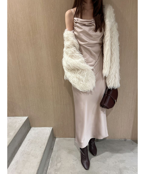 PBEG1 ✴︎完売 SNIDEL スナイデル ドレープナローキャミワンピース ドレープナローキャミワンピース(マキシ・ロングワンピース