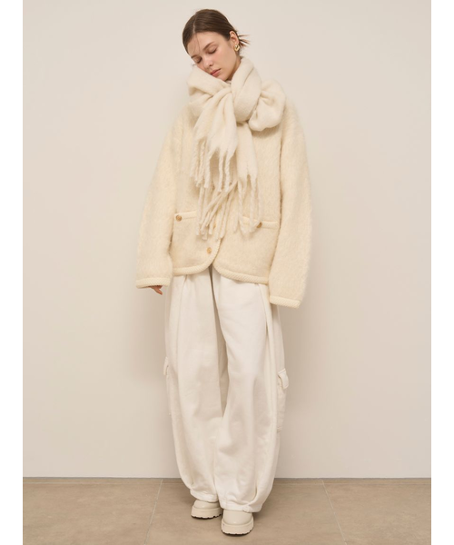 ファーライクミドルニットジャケット｜スナイデルの通販｜&mall