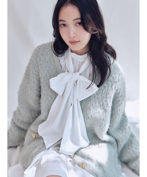 ファーライクミドルニットジャケット｜スナイデルの通販｜&mall