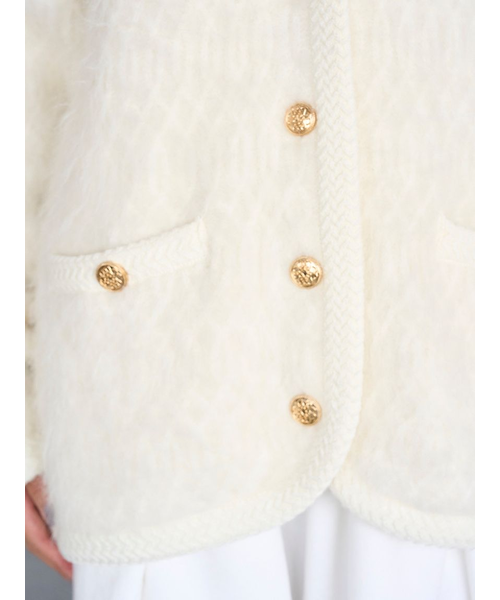 ファーライクミドルニットジャケット｜スナイデルの通販｜&mall