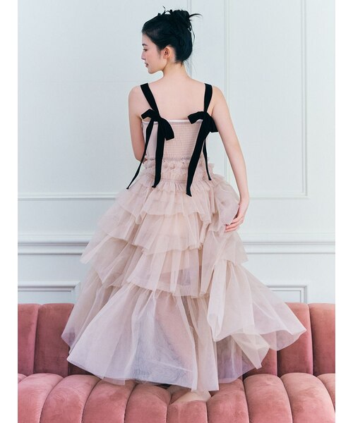 チュールティアードボリュームドレス｜スナイデルの通販｜&mall