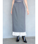プリーツドッキングナロースカート