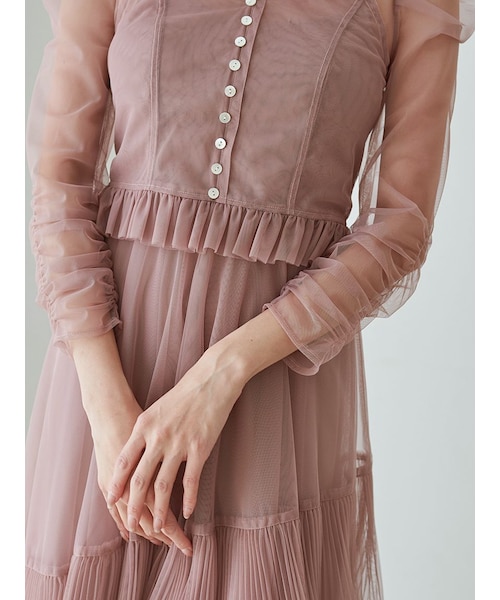 Sustainableティアードチュールドレス｜スナイデルの通販｜&mall