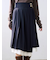 プリーツレイヤードミディスカート
