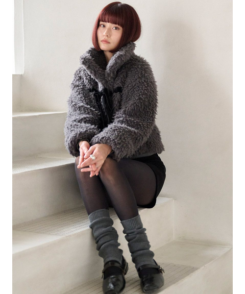 Sustainableリボンボアショートコート｜スナイデルの通販｜&mall