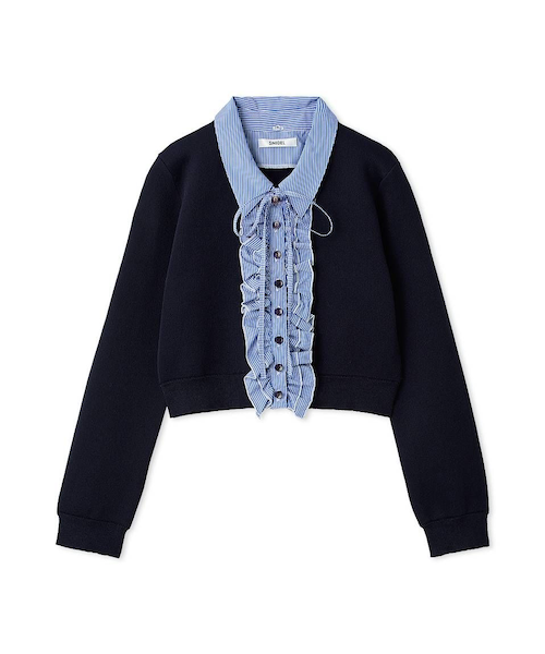 フリルニットカーディガン｜スナイデルの通販｜&mall（アンドモール