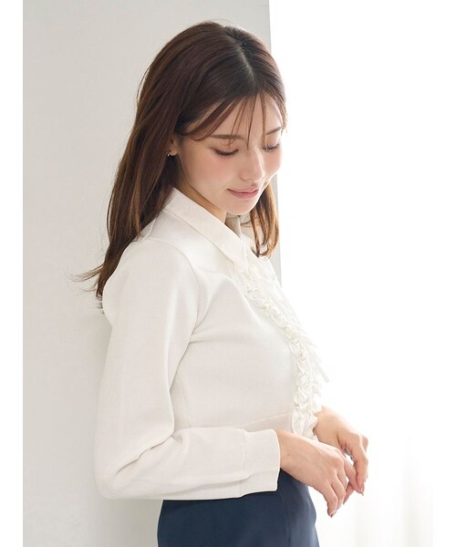 フリルニットカーディガン｜スナイデルの通販｜&mall（アンドモール