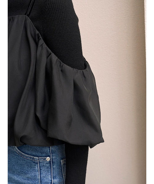 オフショルレイヤードニットプルオーバー｜スナイデルの通販｜&mall