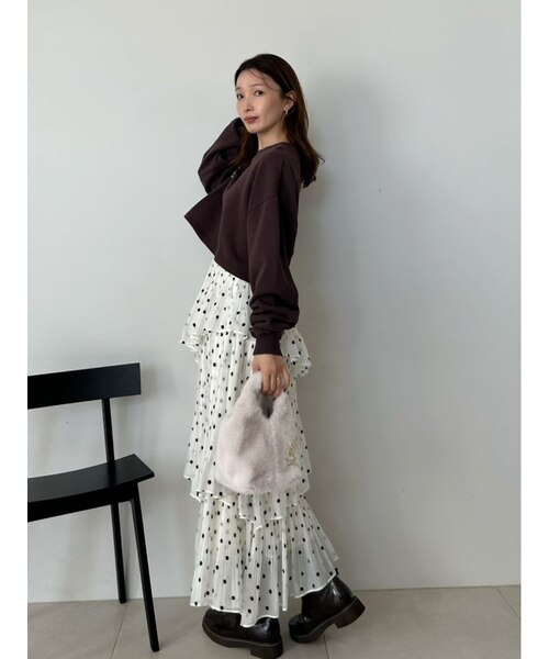 Sustainableプリーツティアードロングスカート｜スナイデルの通販