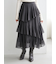 Sustainableプリーツティアードロングスカート