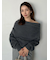 【HIGH QUALITY】フォックスカシミヤオフショルプルオーバー