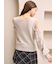シースルーショルダーニットプルオーバー