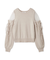 シースルーショルダーニットプルオーバー