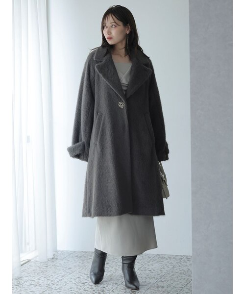 ドレープバックサテンロングワンピース｜スナイデルの通販｜&mall