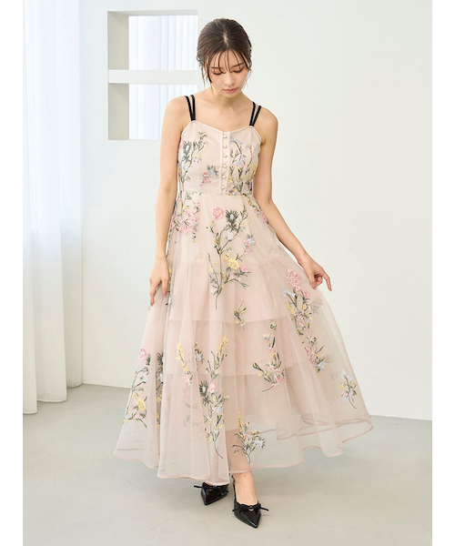 エンブロイダリーチュールドレス【カンヘウォン着用】｜スナイデルの