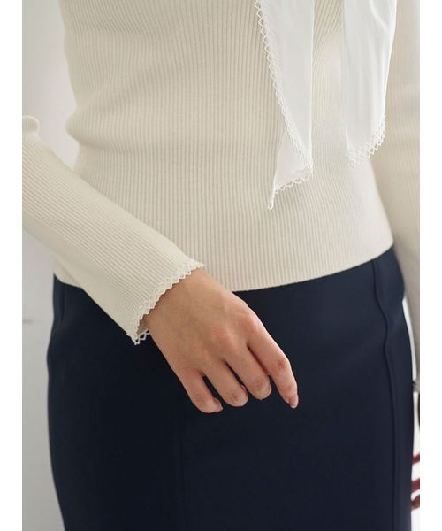 Sustainableスカーフブラウスドッキングプルオーバー｜スナイデルの