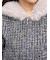 ファー付きツイードブルゾン