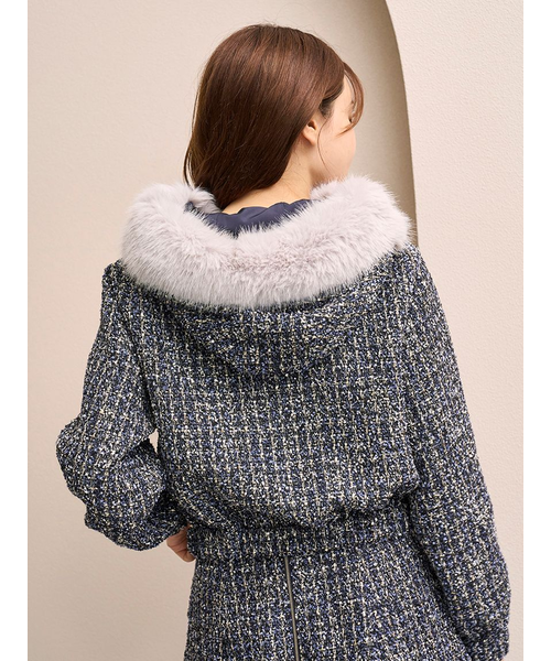 ファー付きツイードブルゾン｜スナイデルの通販｜&mall（アンドモール
