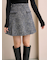 サイドプリーツツイードミニスカート