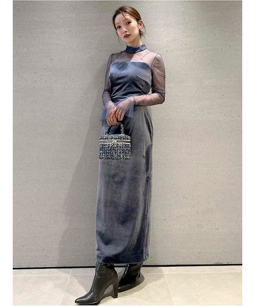 シアードッキングベロアドレス【カンヘウォン着用】｜スナイデルの通販