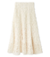 Sustainableデコラティブシフォンフレアスカート