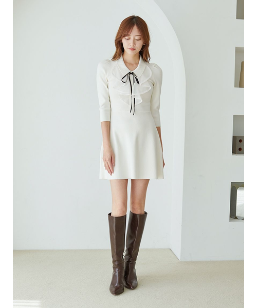 ラッフルミニニットワンピース｜スナイデルの通販｜&mall（アンド