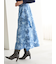 フラワーカットジャガードスカート