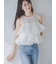 ラッフルジャガードボリュームブラウス