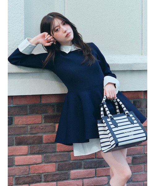 シャツレイヤードニットチュニック｜スナイデルの通販｜&mall（アンド