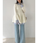 シャツレイヤードニットチュニック