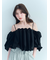 オフショルタックバルーンブラウス