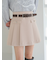 ベルト付きプリーツミニスカート