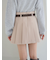 ベルト付きプリーツミニスカート
