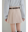 ベルト付きプリーツミニスカート
