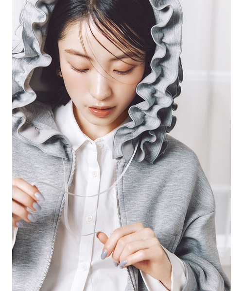 フリルショートジップパーカー｜スナイデルの通販｜&mall（アンド