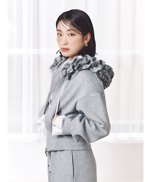 フリルショートジップパーカー｜スナイデルの通販｜&mall（アンド