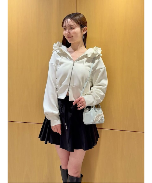 フリルショートジップパーカー｜スナイデルの通販｜&mall（アンド