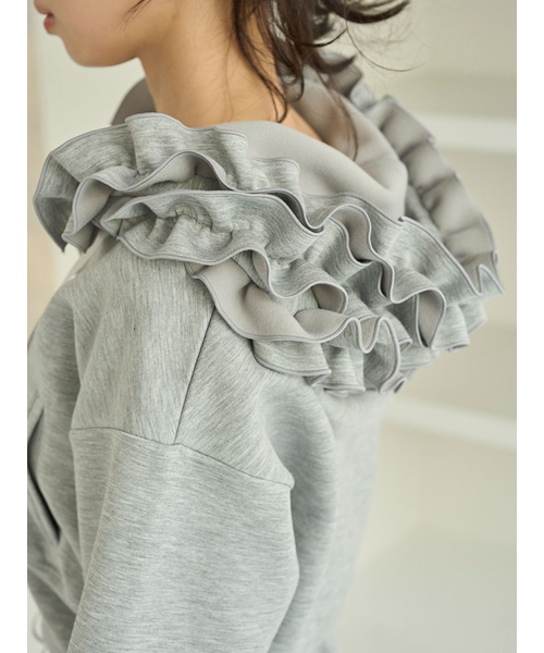 フリルショートジップパーカー｜スナイデルの通販｜&mall（アンド