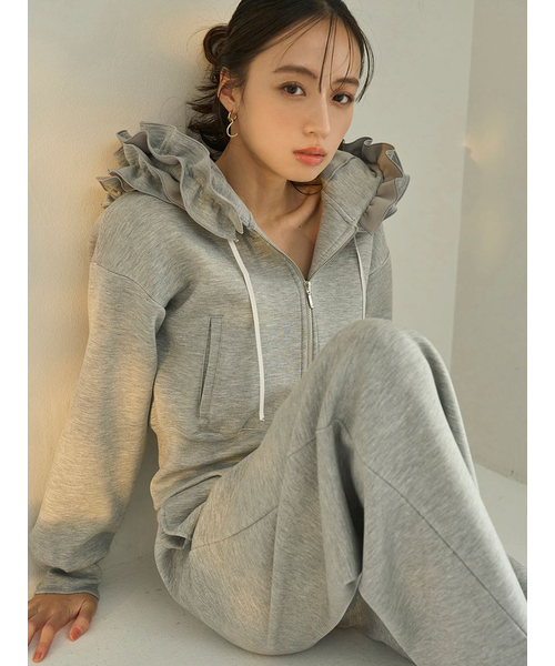 フリルショートジップパーカー｜スナイデルの通販｜&mall（アンド