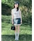 レースアップリボンデザインニットプルオーバー