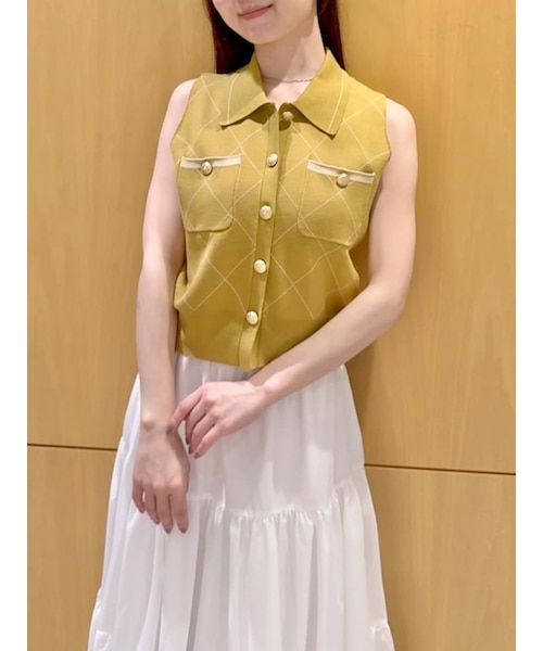 ニットベスト×ティアードスカートセット｜スナイデルの通販｜&mall