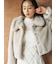 ステンカラーショートファーコート