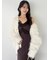 ビジューボタンシャギーニットカーディガン
