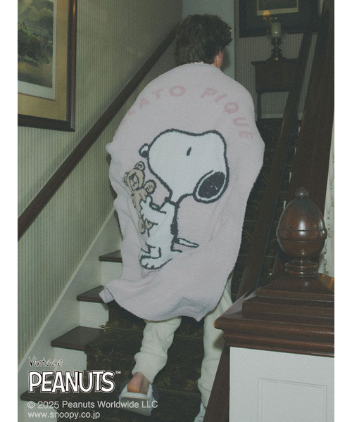 ジェラピケ PEANUTS SNOOPY×BEARジャガードブランケット PEANUTS】SNOOPY×BEAR ジャガードブランケット｜ジェラートピケ