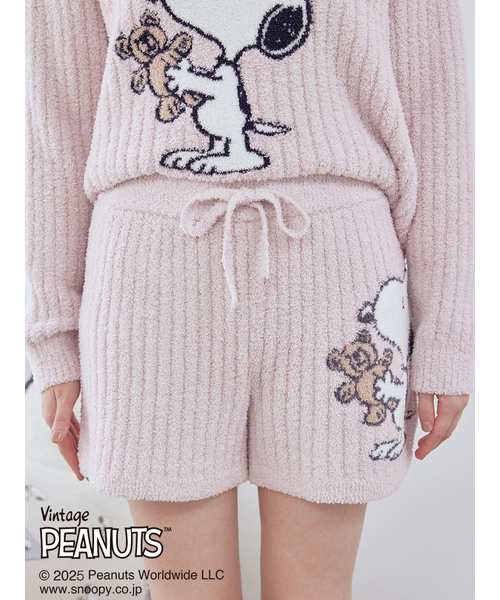 ジェラートピケ　SNOOPY×BEAR　ジャガードプルオーバー＆ショートパンツ PEANUTS】【ONLINE限定】SNOOPY×BEAR ジャガードプルオーバー