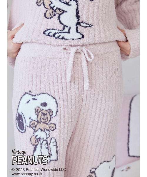 【PEANUTS】SNOOPY×BEAR ジャガードプルオーバー・ロングパンツ PEANUTS】SNOOPY×BEAR ジャガードロングパンツ｜ジェラートピケ