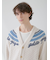【HOMME】パウダーラインロゴジャガードカーディガン