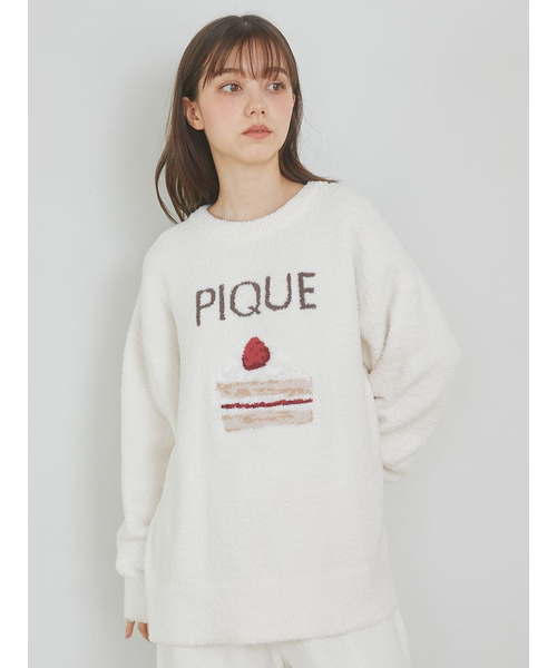 ジェラートピケ ベビモコケーキジャガードプルオーバー 上下セット gelato pique（ジェラートピケ）の「ベビモコケーキジャガード