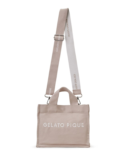 gelato pique☆ジェラピケ☆キャンバスロゴ ショルダーバッグ キャンバスロゴショルダーバッグ（ショルダーバッグ）｜gelato